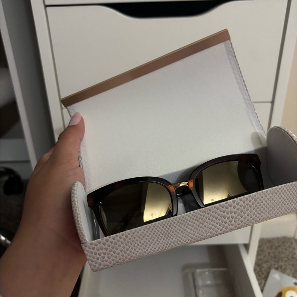 BRAND NEW Jimmy Choo Glitter Havana Cade Sunglasses Aviator